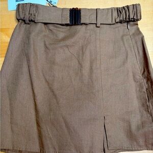 Brown Skirt with Belt